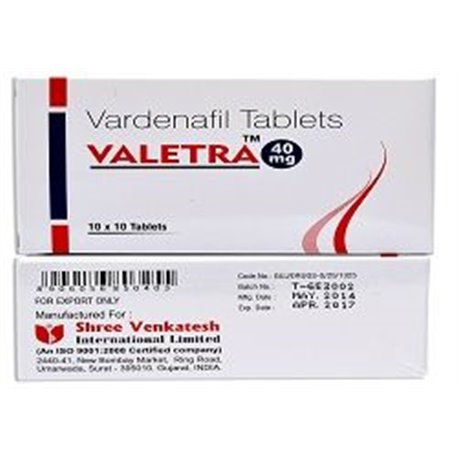 Valetra (Vardenafil) 40mg 10tabs, Shree Venkatesh