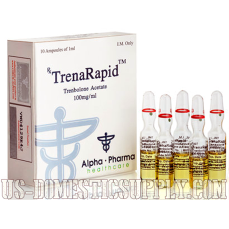 TrenaRapid (Trenbolone Acetate) 100mg/1ml, 10 amps, Alpha Pharma