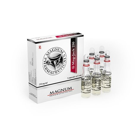 Mag Jack 250 (Trenbolone Master Testosterone blend) 250 mg/ml - 5 x 1ml Amps, Magnum Pharmaceuticals