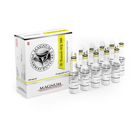 Stanol-AQ100 (Winstrol - Stanozolol) 100mg/1ml 10amps, Magnum Pharmaceuticals