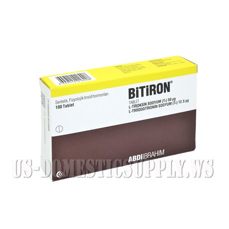 Bitiron(T4/T3 stack) 50mcg+12.5mcg 100tabs Abdi Ibrahim Turkey