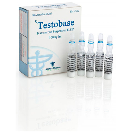 Testobase 100 (Testosterone Suspension - Testosterone Water Base) 100mg/1ml 10amps, Alpha Pharma
